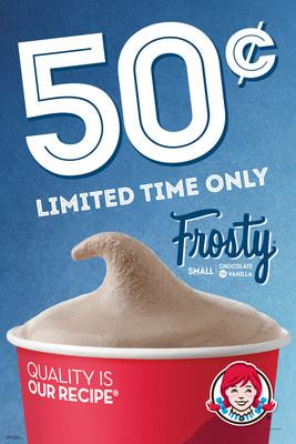 Wendy's is letting fans cool off with a sweet deal this summer. For a limited time only, consumers can head to participating Wendy's to get their hands on a small Frosty for only 50 cents. Made with quality ingredients like real cream and fresh milk, they're the best way to beat the heat during the sweltering summer.