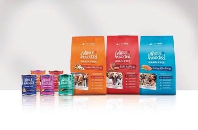 Petco launches exclusive WholeHearted natural dog food line. New food offering developed in-house by Petco nutrition experts features quality ingredients with Omega-3s, antioxidants and canine probiotics. For more information and full product details, visit Petco.com/WholeHearted. #WholeHeartedPets