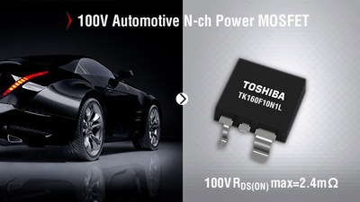 Toshiba's new automotive N-ch power MOSFET features ultra-low ON resistance, low voltage drive for increased power efficiencies.