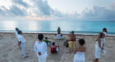 Sunrise at Ocean Riviera Paradise beach during the Mayan ceremony