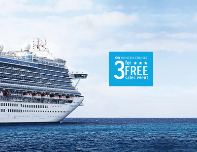 Princess Cruises announces the Three For Free Sales Event.