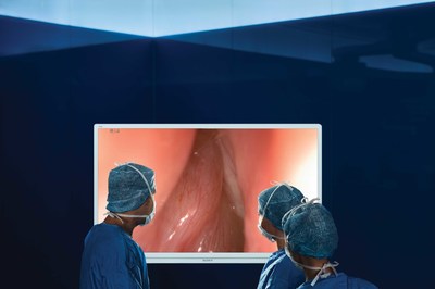 Olympus announced today that Big Screen surgery with 4K UHD endoscopy is now available for ear, nose and throat surgeons through the Olympus VISERA 4K UHD System. The only fully integrated 4K imaging chain available for healthcare use, VISERA 4K UHD allows operating room personnel to get closer to the operating field as they view cases live on a 55-inch operative display that magnifies anatomical features to deliver more visual information to the entire surgical team. It delivers four times the resolution of HD with better light and a wider color spectrum, helping surgeons operate with increased precision and confidence.