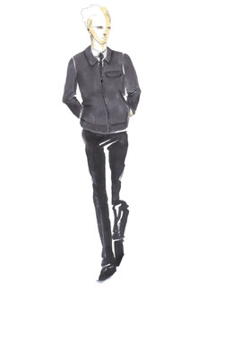 Male sketch from Momentum by Timo Weiland, the new collection of hotel team uniforms for all Crowne Plaza Hotels & Resorts in the Americas region