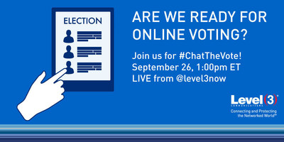 With the presidential election around the corner, Level 3 is hosting a Twitter chat that will bring together network experts, policy advisors, cryptographers and media experts to discuss the viability of online voting.