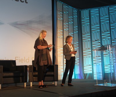 Chief Marketing Officer Claudine Bianchi accepts the award on behalf of ClickSoftware at ClickConnect, the company's annual conference.