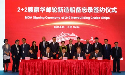 Carnival Corporation Cruise Joint Venture in China Signs Memorandum of Agreement to Order First New Cruise Ships Built in China for the Chinese Market