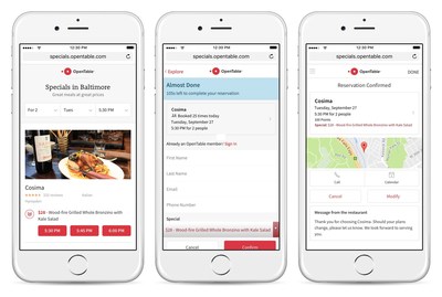 OpenTable Pilots New Feature in Baltimore Allowing Diners to Book 'Specials'