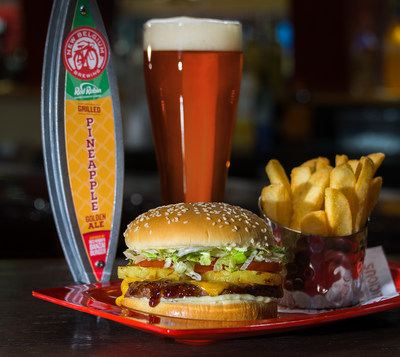 Red Robin Gourmet Burgers and Brews partners with New Belgium Brewing to create Grilled Pineapple Golden Ale, the first-ever special release beer inspired the unique components of Red Robin's famous Banzai Burger. The beer will make its debut at the Great American Beer Festival on Oct. 6-8, in Denver, and will be served on-tap at Red Robin Gourmet Burgers and Brews restaurant throughout Colorado while supplies last.