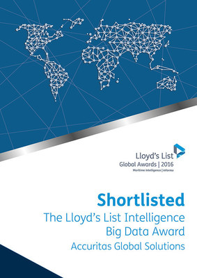 Logo - Accuritas Global Solutions - Certificate - Finalist - 2016 Lloyd's List Intelligence Global Big Data Award