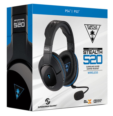 Turtle Beach's STEALTH 520 gaming headset is 100% wireless for PS4 and PS3, and includes DTS Headphone:X 7.1 Surround Sound, Superhuman Hearing, and a variety of additional features no gamer should be without. Available at participating retailers nationwide starting Sunday, October 2, 2016 for a MSRP of $129.95.