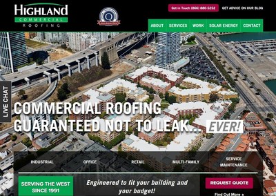 With a new website design, Highland Commercial Roofing aims to make their customer experience as seamless as possible to help in all circumstances - whether customers are planning for, or are in need of, commercial roofing services from inspections and maintenance to re-roofing.