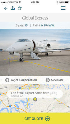 JetCharters.com mobile app for Android and iPhone.