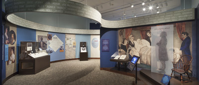 A gallery scene from Mount Vernon's newest exhbition. The exhibition, Lives Bound Together, tells the story of the enslaved men and women who worked at Mount Vernon and Washington's growing opposition to slavery.  The exhibition opened October 1, 2016 at Mount Vernon and will be on view through late 2018. www.mountvernon.org/livesboundtogether