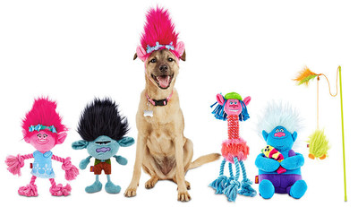 Petco unveils exclusive Trolls(TM) Pet Fans Collection(TM) inspired by upcoming animated film. #LetTheGoodTimesTroll with Poppy, Branch and other Trolls-inspired pet toys and accessories, now available in Petco and Unleashed by Petco stores nationwide and online at Petco.com/Trolls.