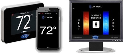 The Carrier Connect thermostat makes it easy for building operators to manage the comfort in their building from the wall, smartphone, or computer.