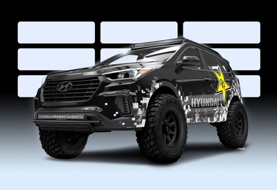 Hyundai Teams With Rockstar Performance Garage To Create Nitrous-Based Rockstar Santa Fe Concept Off-Roader For 2016 SEMA Show