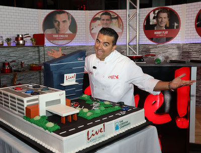 TLC's "Cake Boss" Buddy Valastro unveils a giant specialty cake replica of the new $200M flagship Live! Hotel tower, currently under construction at Live! Casino, located in the Washington DC/Baltimore corridor. Live! Hotel is scheduled to open in 1st quarter 2018.