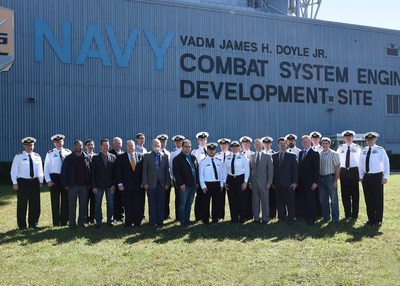 Members of the Royal Australian Navy, Navy civilians and Lockheed Martin employees celebrated the conclusion of their Aegis Combat System training at the Combat Systems Engineering Development Site in Moorestown, N.J. Photo courtesy of Lockheed Martin
