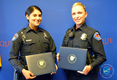National Law Enforcement Officers Memorial Fund has selected Officers Candace Bisagna (right) and Brandi Madrid, of the Albuquerque (NM) Police Department, as the recipients of its Officer of the Month Award for October 2016.