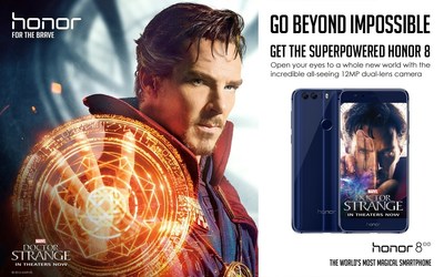 Global Smartphone Brand Honor Teams with Marvel Studios' Doctor Strange to Bring "Bravery" to the Screens