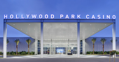 A rendering of the new Hollywood Park Casino in Inglewood, Calif., as part of the City of Champions Revitalization project, which will also later include the Los Angeles Rams NFL stadium.