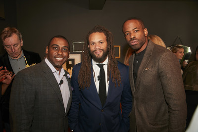Autograph Collection Hotels Launches Unprecedented Cultural Program Focusing On Independent Film. Pictured: Julius Robinson, Franklin Leonard, and Chike Okonkwo at Autograph Collection's The Black List Luncheon in London