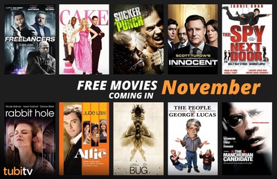 Tubi TV Releases New Lineup of Free Streaming Movie Offerings for November 2016