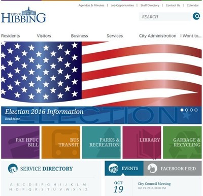 The City of Hibbing, Minnesota is one of many Vision clients using its municipal website to keep voters in the know this election year. Voter information is easy to find and available 24/7.