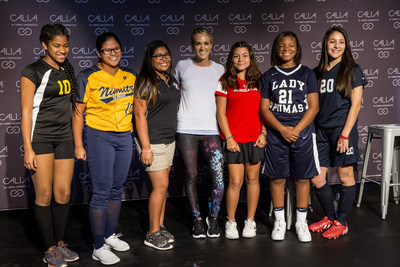 Multi-platinum superstar and CALIA lead designer Carrie Underwood meets with students during a store appearance at the DICK'S Sporting Goods Grand Opening Celebration at Baybrook Mall in Friendswood, TX on October 21, 2016. (Photo by Scott Dalton/Invision for DICK'S Sporting Goods/AP Images)