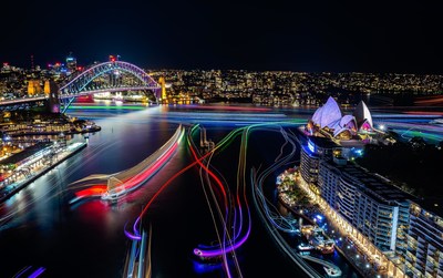 Vivid Sydney 2016, Sydney Harbour. CREDIT: Destination NSW, KM 5698