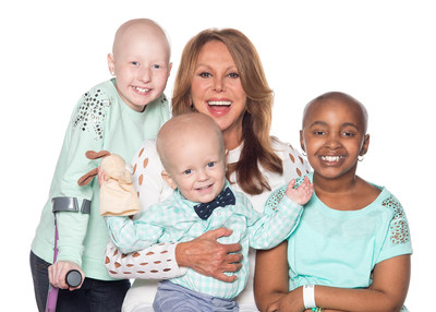 Marlo Thomas and St. Jude Children's Research Hospital patients Kenlie, Gunnar and Marley (L-R)