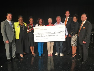 Carol Mickus, Dr. Vanessa Watkins, Mechelle Weddington and Dr. Liss Maynard, a group of educators in the Cobb County School District in Austell, Georgia, are the first place winners in the 2016 Voya Unsung Heroes awards competition.