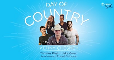 County music superstar Kenny Chesney will perform at a special C Spire Live "Day of Country" live outdoor concert on May 20, 2017 at the Baptist Health Systems campus in Madison, Mississippi. Joining Chesney will be country music artists Thomas Rhett, Jake Owen, Jana Kramer and Russell Dickerson.
