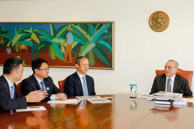Brazilian President Michel Temer met with XCMG's chairman Wang Min