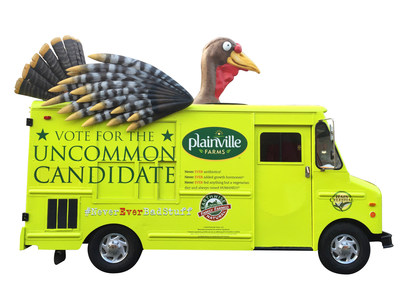 Plainville Farms Uncommon Candidate truck hits the streets handing out free turkey sandwiches!