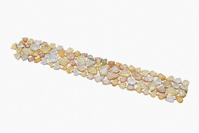 Mixed Multi-Colour Multi-Shaped Diamond Bracelet by AMTC