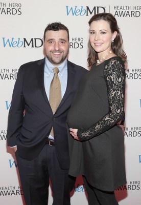 David Krumholtz (L) and wife Vanessa Britting attend WebMD Health Heroes Awards on November 3, 2016 in New York City.
