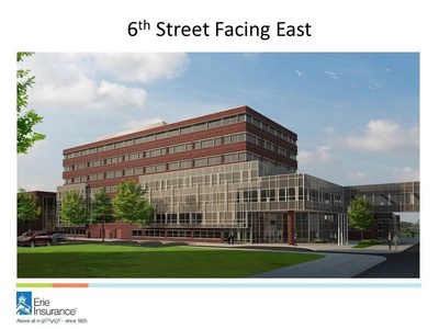 Erie Insurance will build a new office building on its existing home office campus in downtown Erie, Pa. Construction is expected to begin in spring 2017, and last about three years.