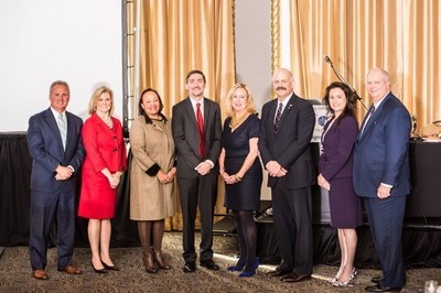 (From L-R) Frank Kelly III, CEO, Kelly & Associates Insurance Group; Christine Aspell, Managing Partner, KPMG; Geraldine Diggs, Founder, President and CEO, WeCare Private Duty Services; David McShea, Executive Director, ADA; Barbara Clapp, CEO, Clapp Communications; Steve Edwards, Founder, Edwards Performance Solutions; Julia Higgins, President, Cigna Mid-Atlantic and Donald Fry, CEO, GBC