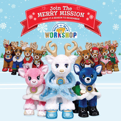 Build-A-Bear Workshop unveiled an exciting array of perfectly personalized gifts just in time for the holidays. The fun Merry Mission story continues with Santa's reindeer, including the reimagined star-powered deer, Golden Glisten, and two new reindeer - Twinkle and Tinsel - in addition to Santa's eight traditional reindeer.