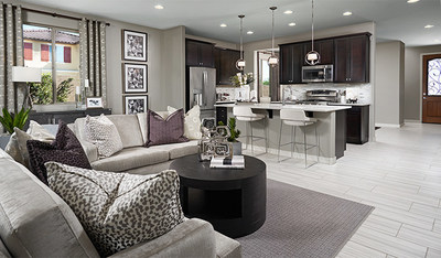 The Amethyst plan at Seasons at Traditions boasts an open kitchen and great room.