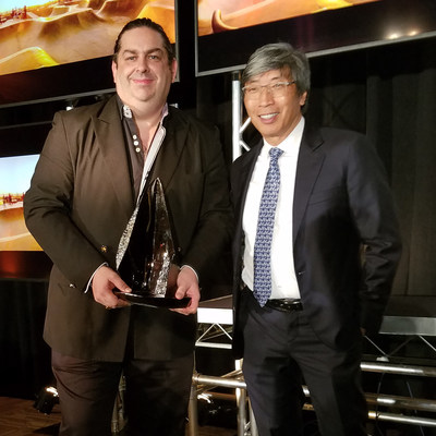 Scorpion Computer Services, Inc. CEO and founder Walter O'Brien with Dr. Patrick Soon-Shiong.