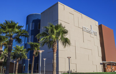 ERO Architects drew inspiration for the McAllen Performing Arts Center's exterior walls from complex, intricately woven trunks of stout, sturdy native palm trees common to McAllen, the city of palms. The walls can be lit with different colors to reflect the seasons and special events, and serve as a landmark for the city's convention center area.