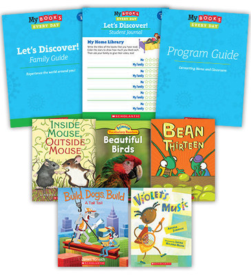 Introducing Scholastic My Books Every Day, a collection of high-quality, take-home book packs with interactive activities for students in grades PreK-3.