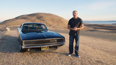 Host Mike Musto showcasing a Dodge Charger muscle car in Motor Trend OnDemand's new show, The House of Muscle.