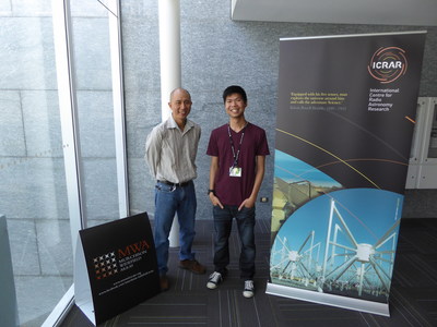 2016 FEKO student competition winner Masters student Daniel Ung with his advisor Dr. Adrian Sutinjo