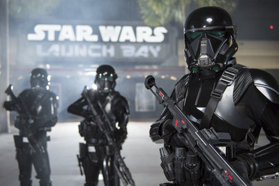 Starting Dec. 16, guests at Disney's Hollywood Studios will be able to see AWR Troopers from "Rogue One: A Star Wars Story" when they join the popular daytime stage show "Star Wars: A Galaxy Far, Far Away." Outfitted in their specialized Stormtrooper armor with a dark, ominous gleam, these soldiers serve as bodyguards and enforcers for Director Krennic, a highly-placed officer within the Advance Weapons Research (AWR) division of the Empire. A new Troopers sequence will join the show, which runs daily at Disney's Hollywood Studios at Walt Disney World Resort in Lake Buena Vista, Fla.