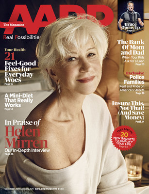 Helen Mirren on the Cover of AARP The Magazine Dec/Jan Issue