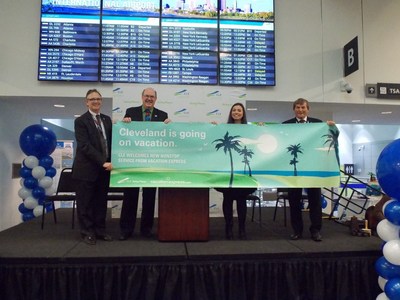 Representatives from Cleveland Hopkins International Airport and Vacation Express share the exciting new flights for 2017.