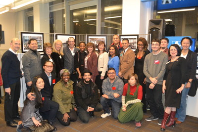 At the Opening Reception for the "LIC Past, Present & Future" Photography Exhibit, LaGuardia Community College student photographers show their work and are joined by College administrators, representatives of Astoria Bank, the Queens Chamber of Commerce and the LIC Partnership. The public is welcome to view the exhibit on display at Astoria Bank, 26-26 Jackson Ave., Long Island City, through April 2017.